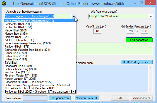 Bibel-&Uuml;bersetzungen